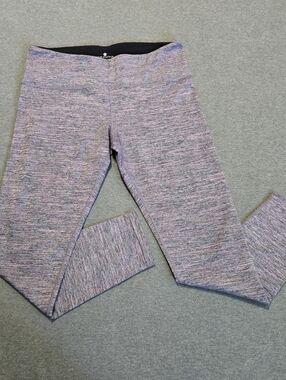 Tuff Athletics Heathered Purple Active Yoga Leggings Zippered Pocket Womens XL